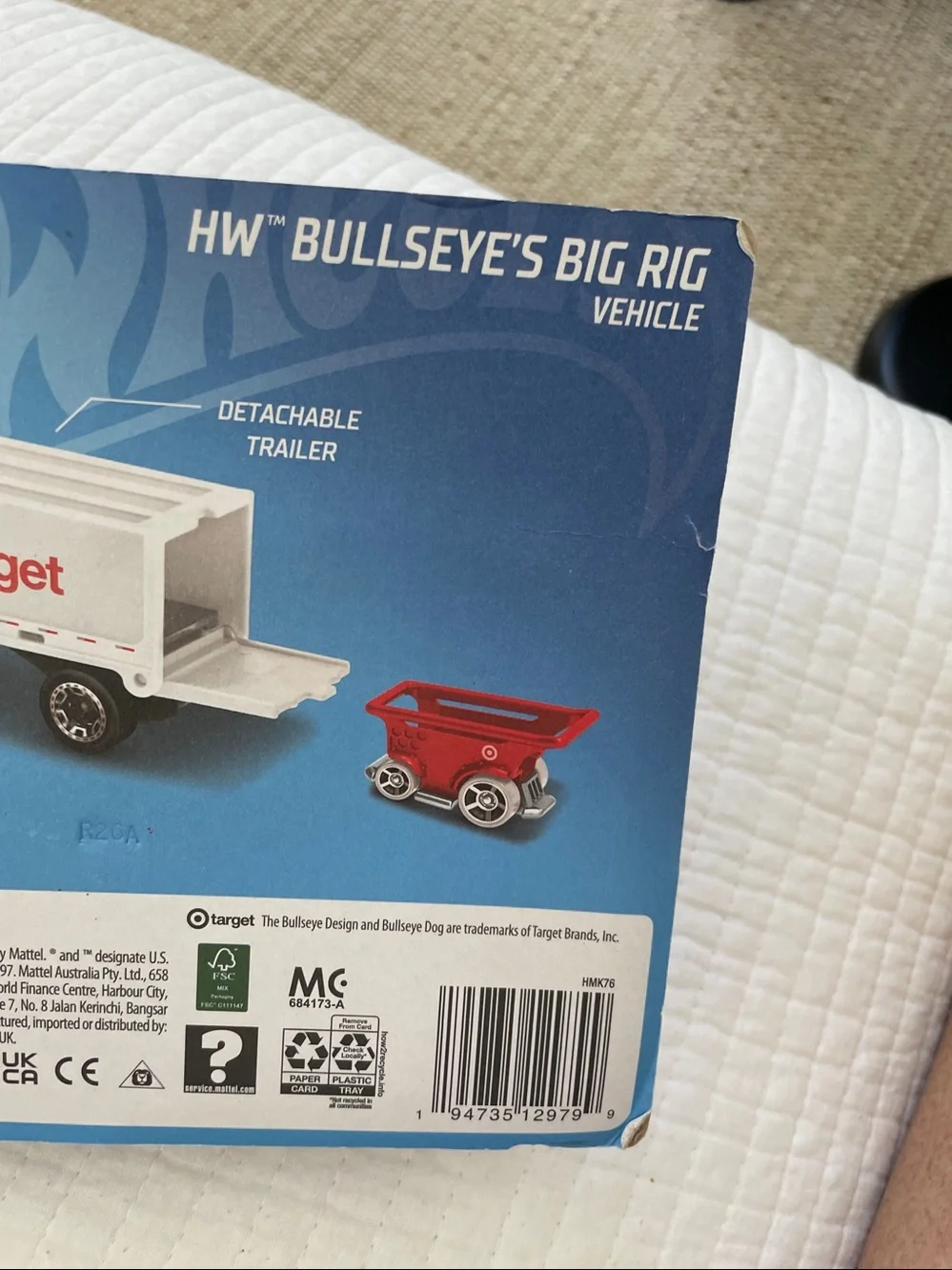 Target Bullseye's Big Rig Truck and Trailer - Red & White